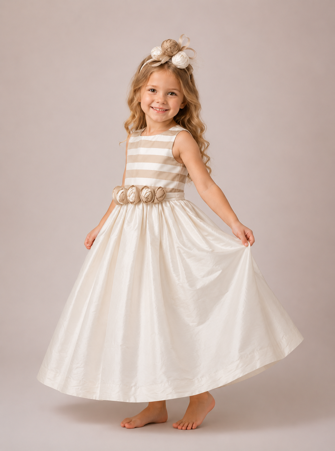Vestido con Corona de Fiesta para Niña 9674 Talla 4 Años