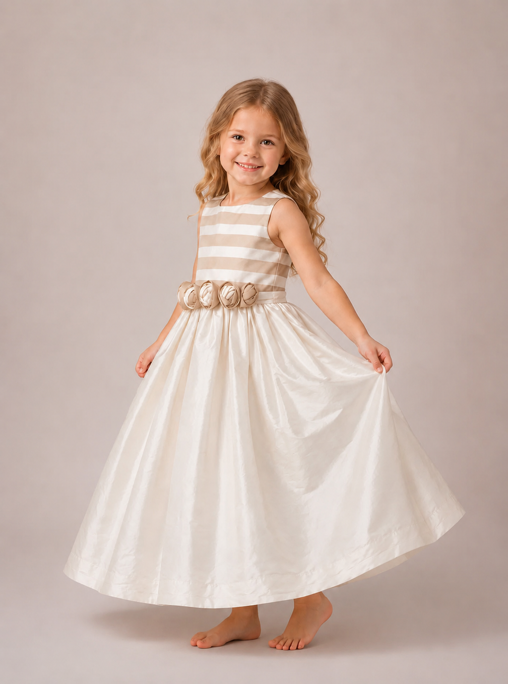 Vestidode Fiesta para Niña con Corona 9674 Talla 4 Años
