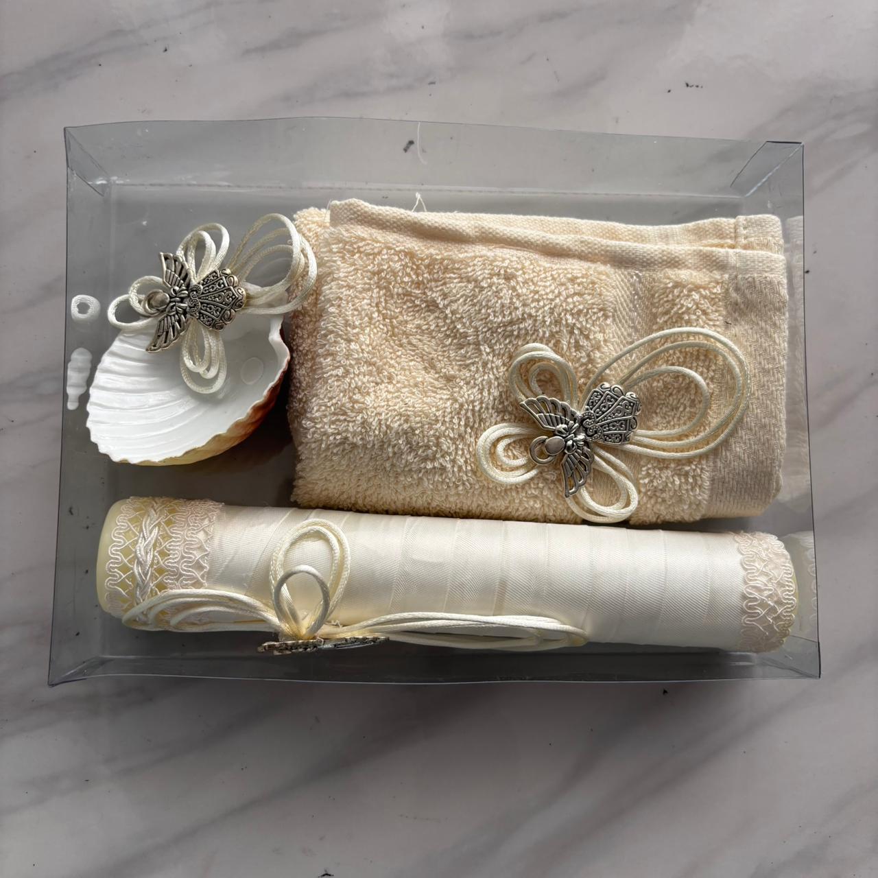 Kit de bautizo Vela y Toalla 0840