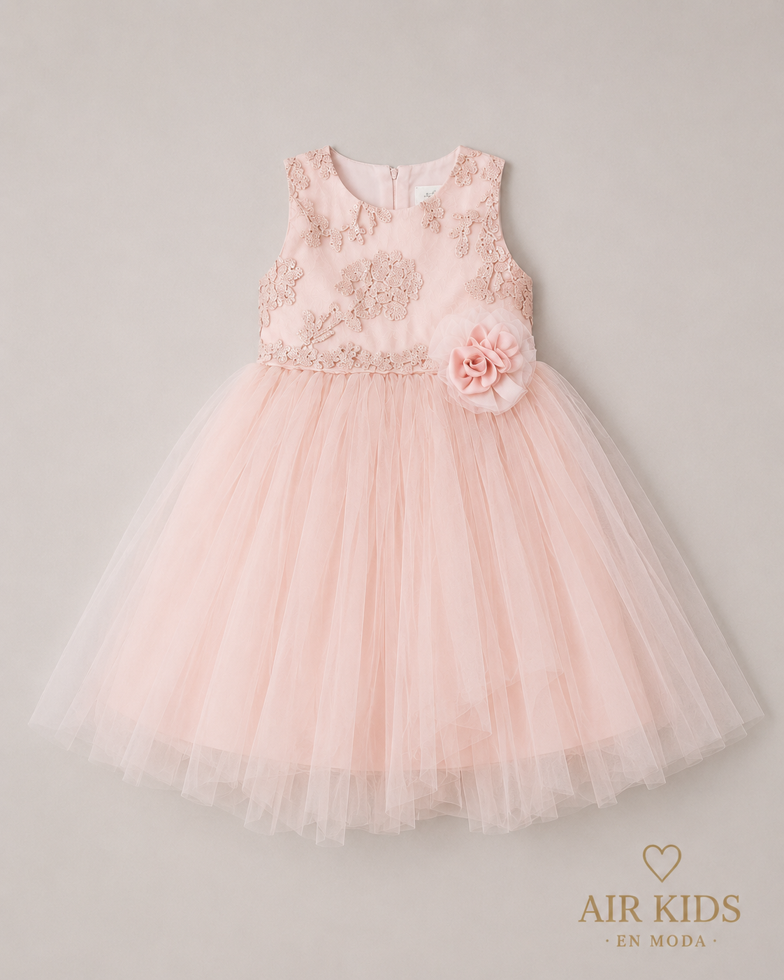 Vestido con Corona de Fiesta para Niñas 19-023 Talla 3