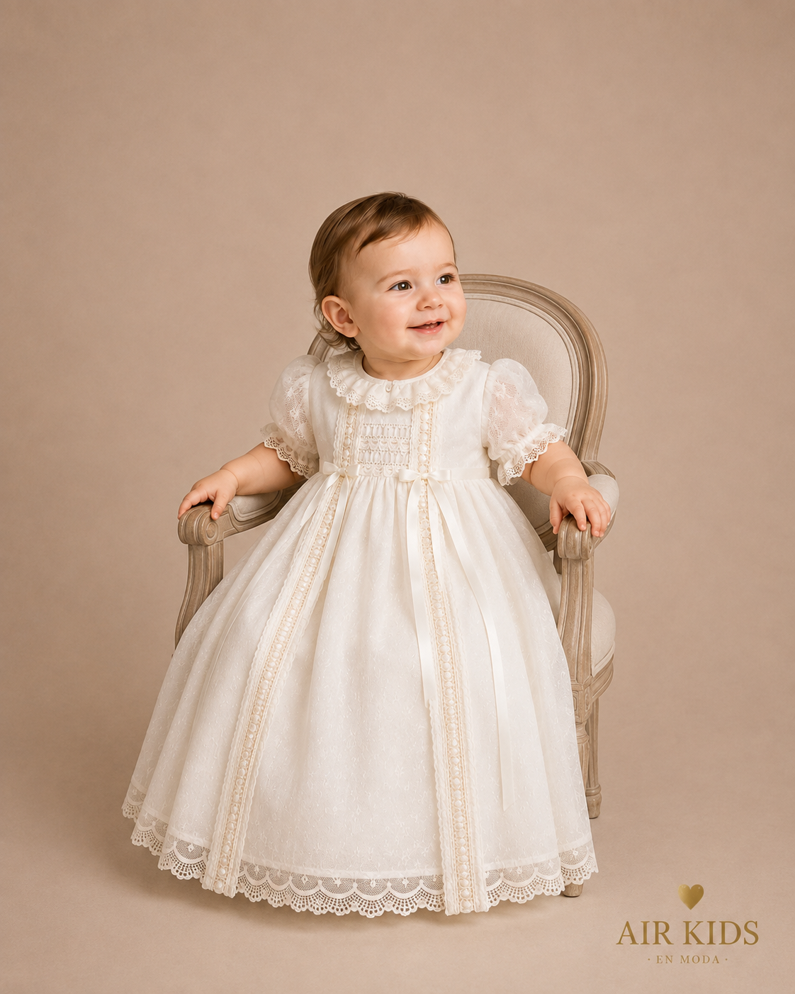 Bata de presentacion para Niña Lilus 23182 Talla 1 Año