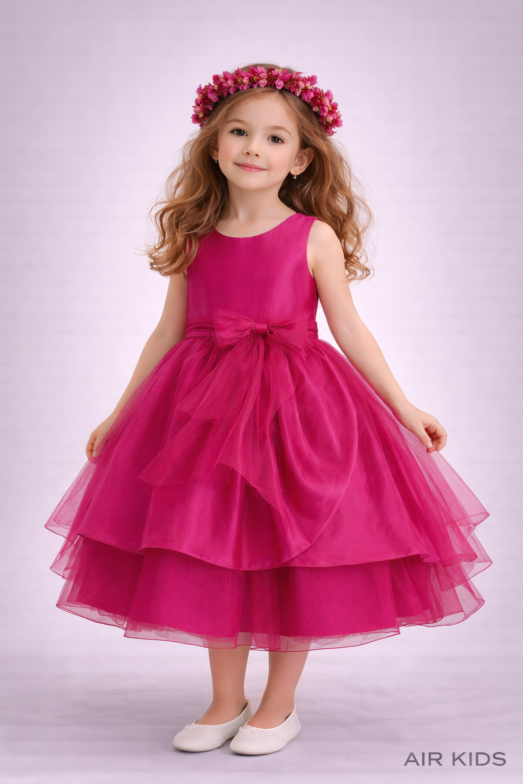 Vestido con Corona de Fiesta para Niña 17-035 Talla 6 Años