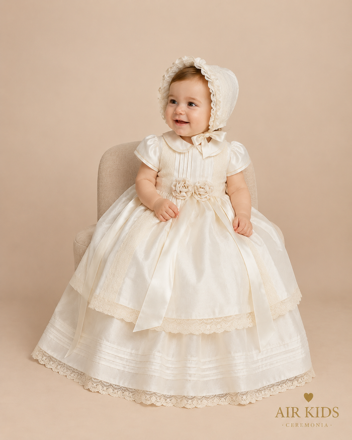 Ropon de Bautizo para Niña Ori 963 Talla 24 Meses
