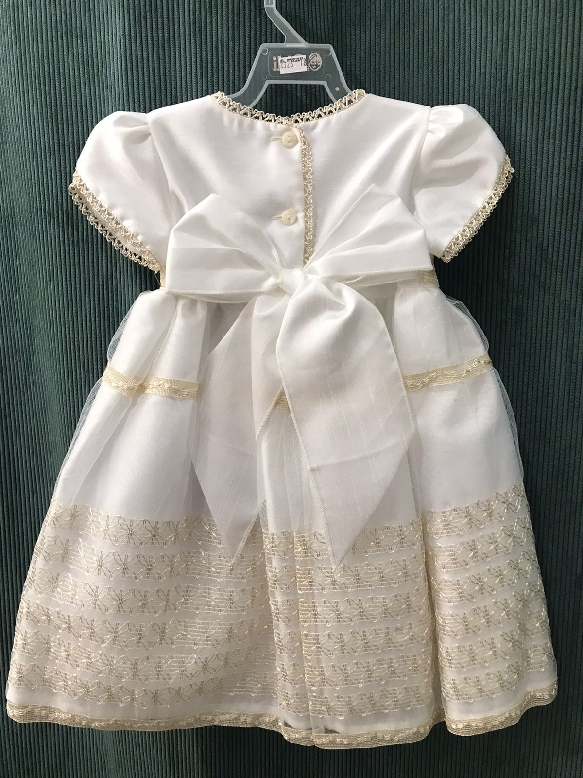 Ropón de Bautizo para Niña Didi 8328 Talla 18 Meses