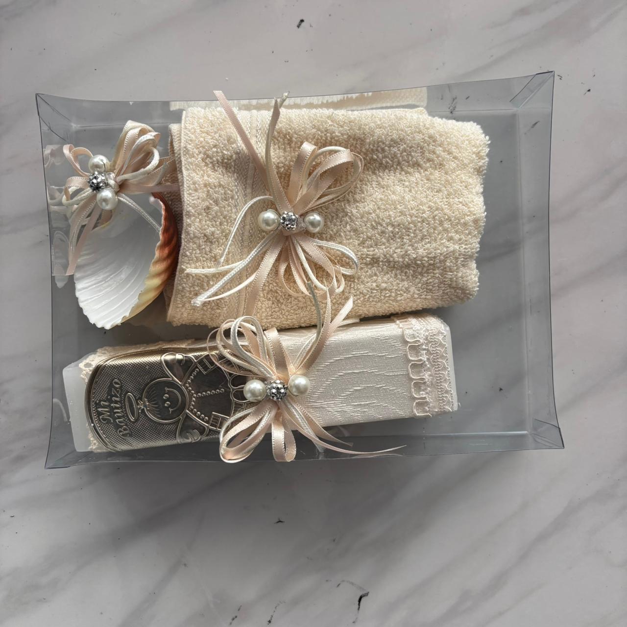 Kit de bautizo Vela y Toalla 0843