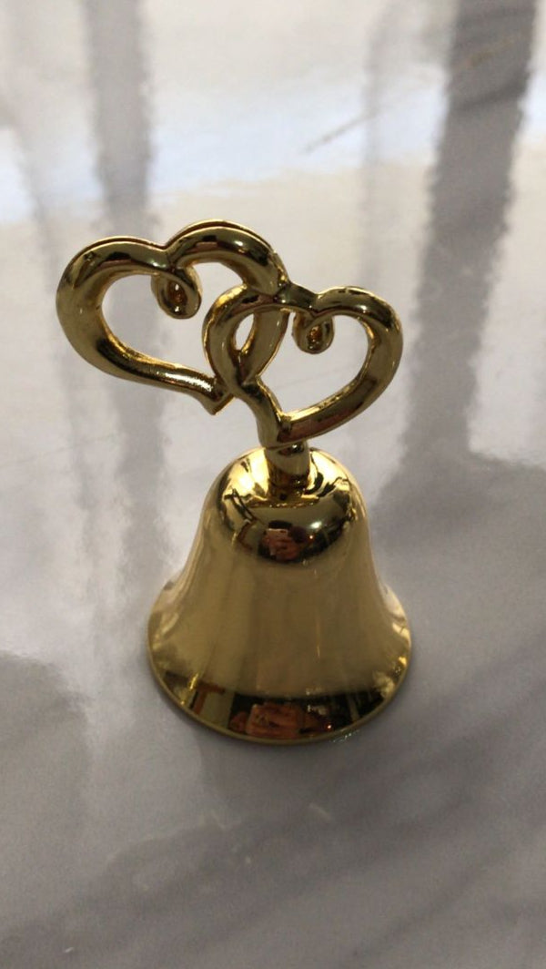 Campana Chica Corazones Dorada 0003