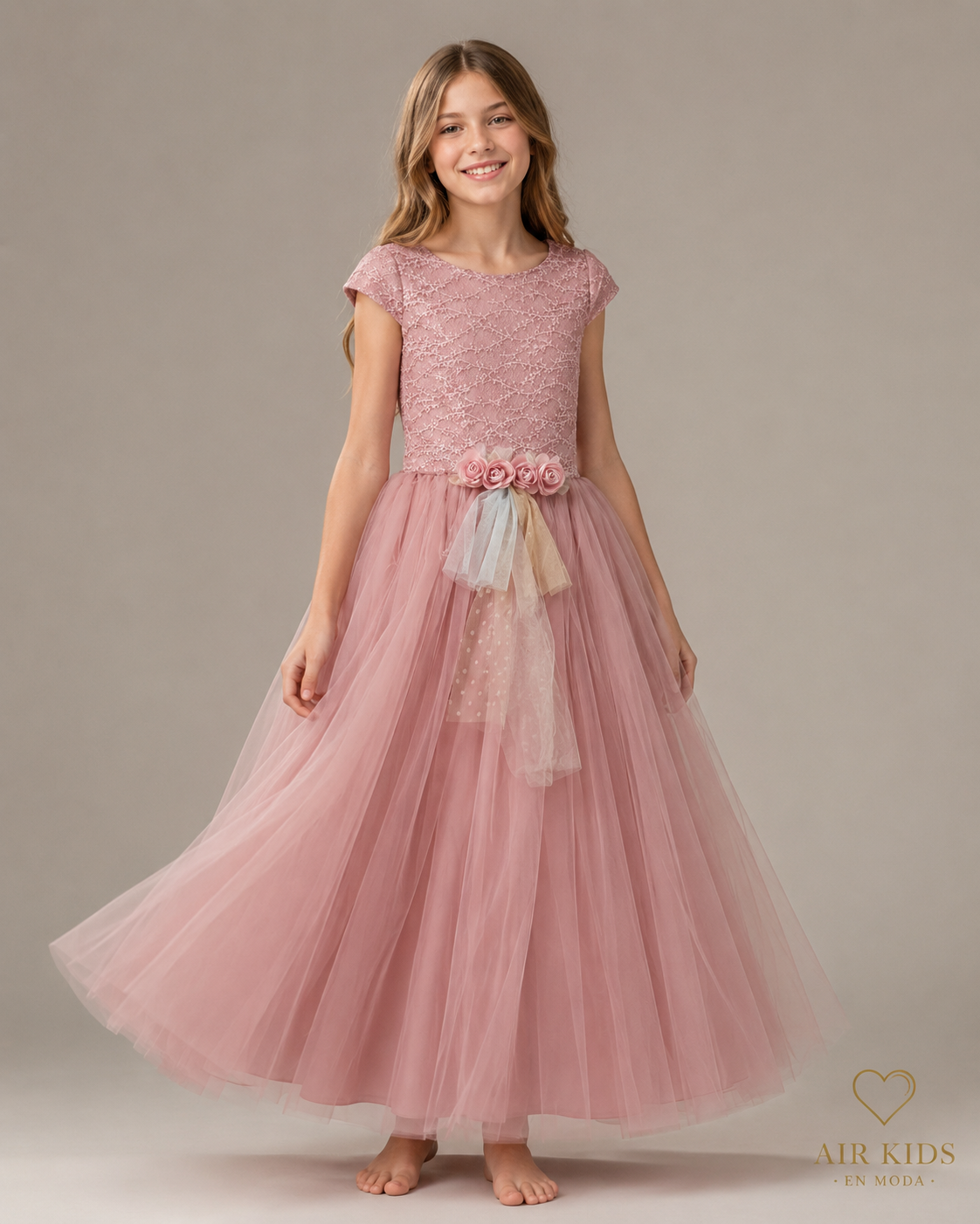 Vestido de Fiesta con Corona para Niña 24-525 Talla 12 Años