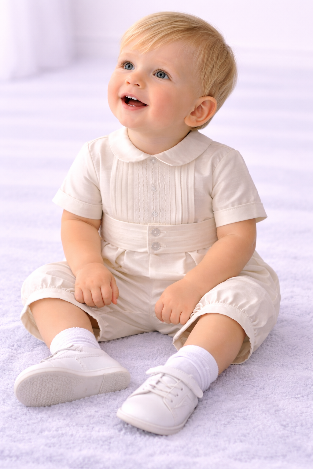 Traje de Bautizo Niño 04-757 Talla 12 Meses
