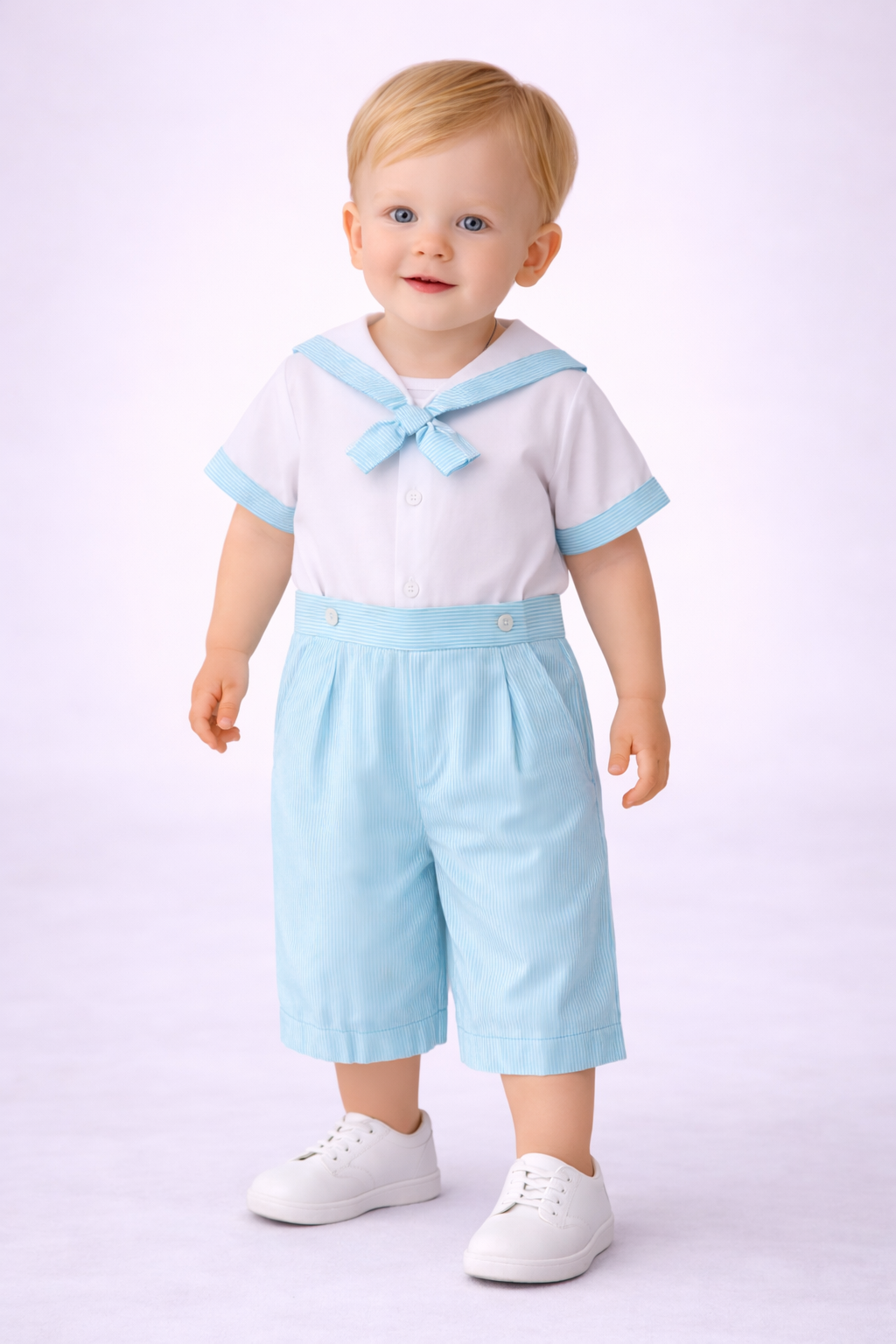 Traje para Bautizo Niño Pamela Mestre 30718 Talla 12 Meses