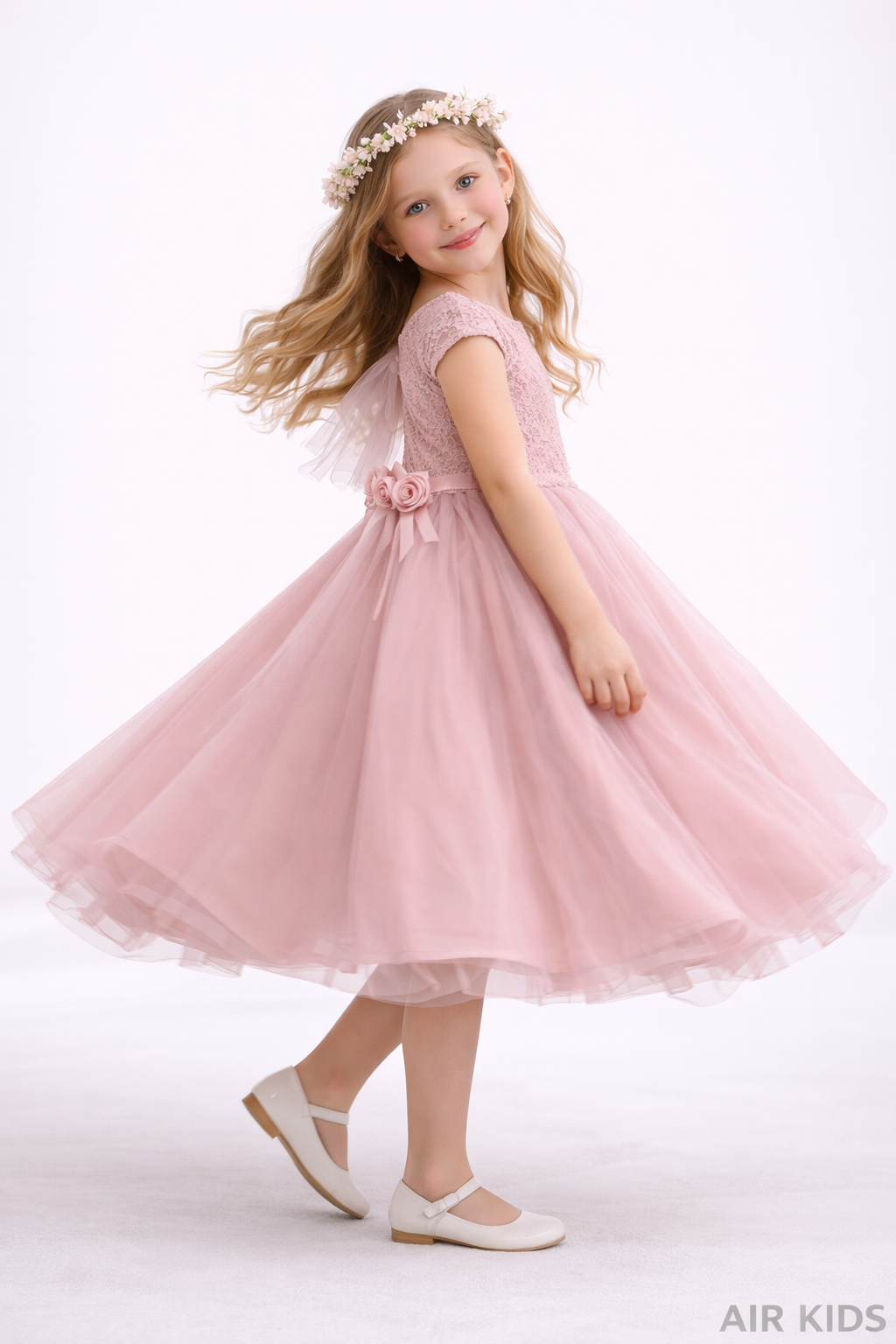 Vestido de Fiesta con Corona para Niña 24-525 Talla 12 Años