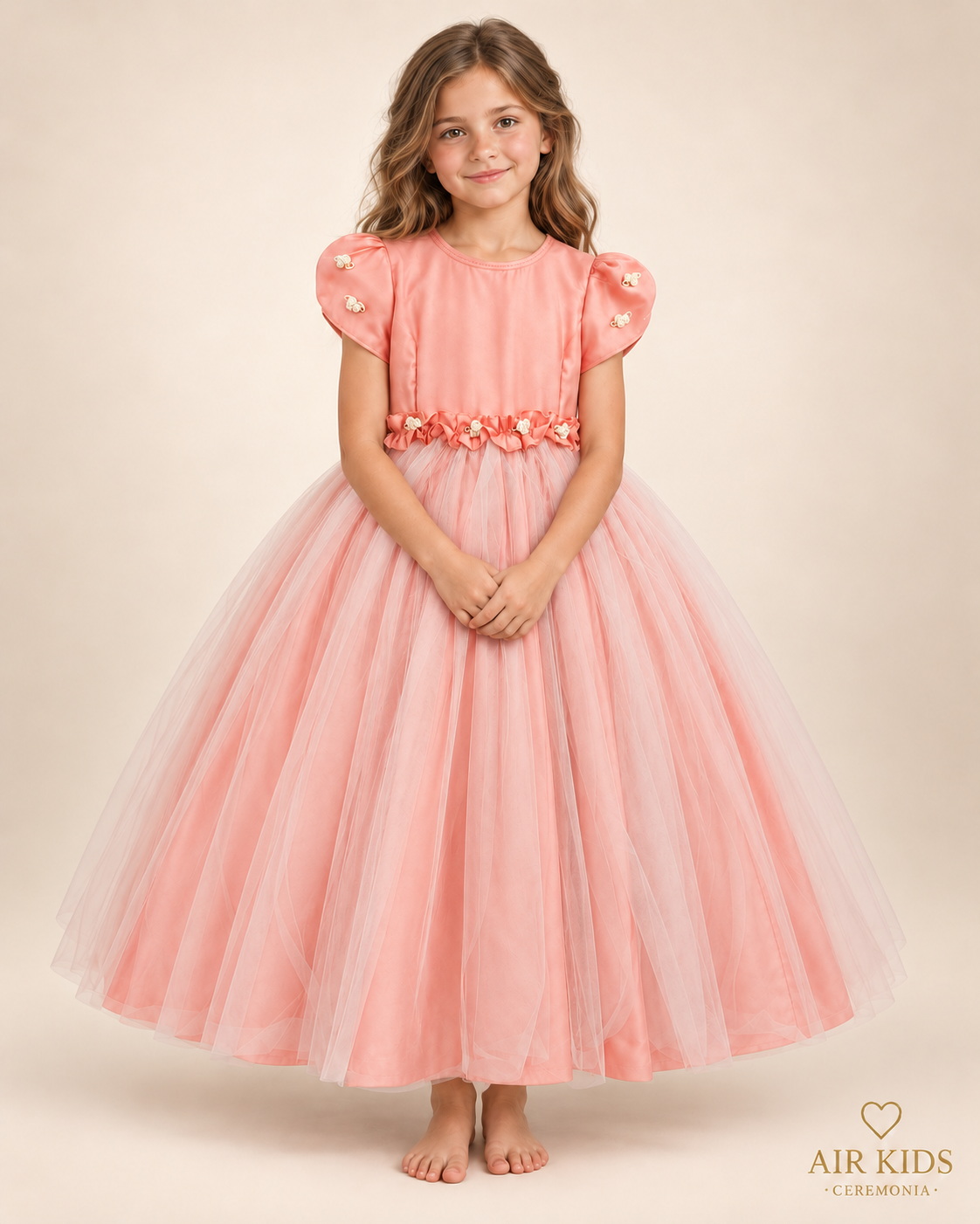 Vestido de Fiesta para Niña 05-846 Talla 6 Años