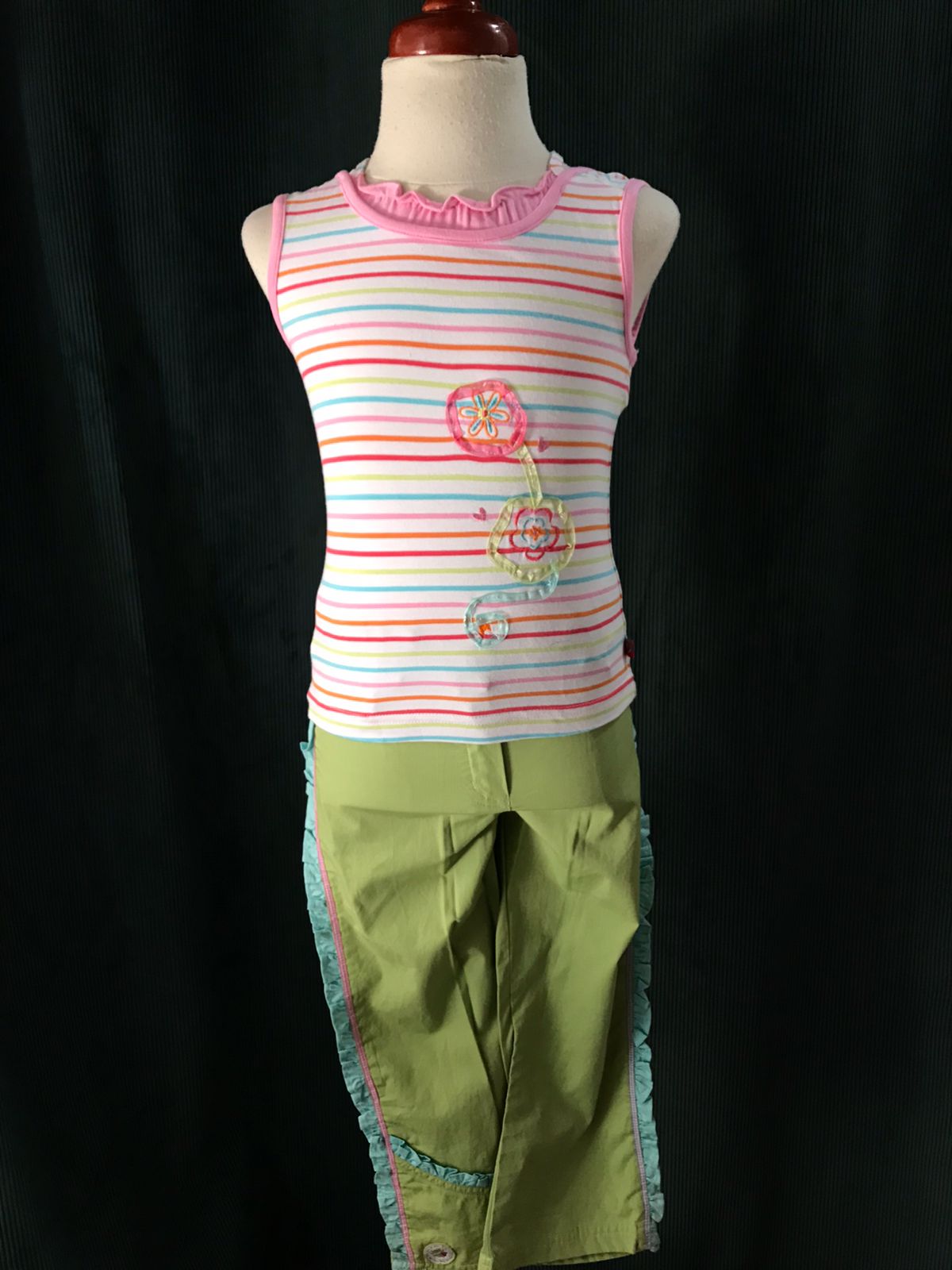 Conjunto de 2pza para Niña Deux Par Deux  E75 Talla 4 Años-Liqudacion