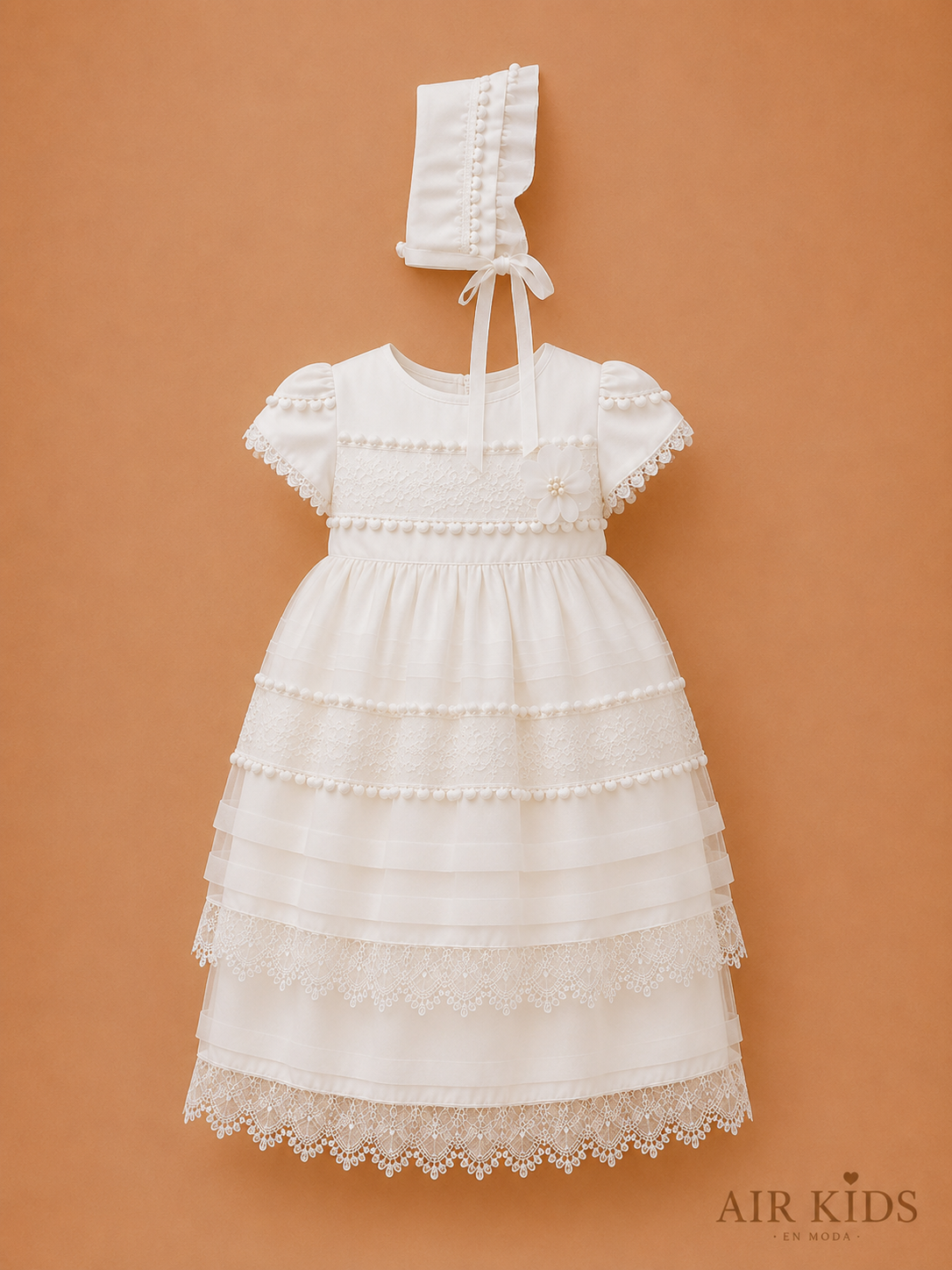Ropon de Bautizo para Niña Didi 6436 Talla 18 Meses