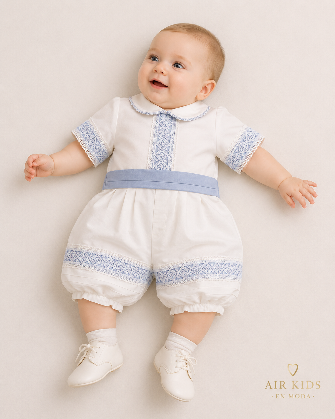 Ropon desmontable de Bautizo Para Niño 23-853