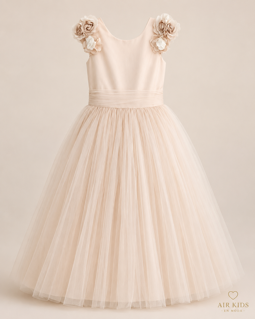 Vestido con Corona de Fiesta para Niña 24-505