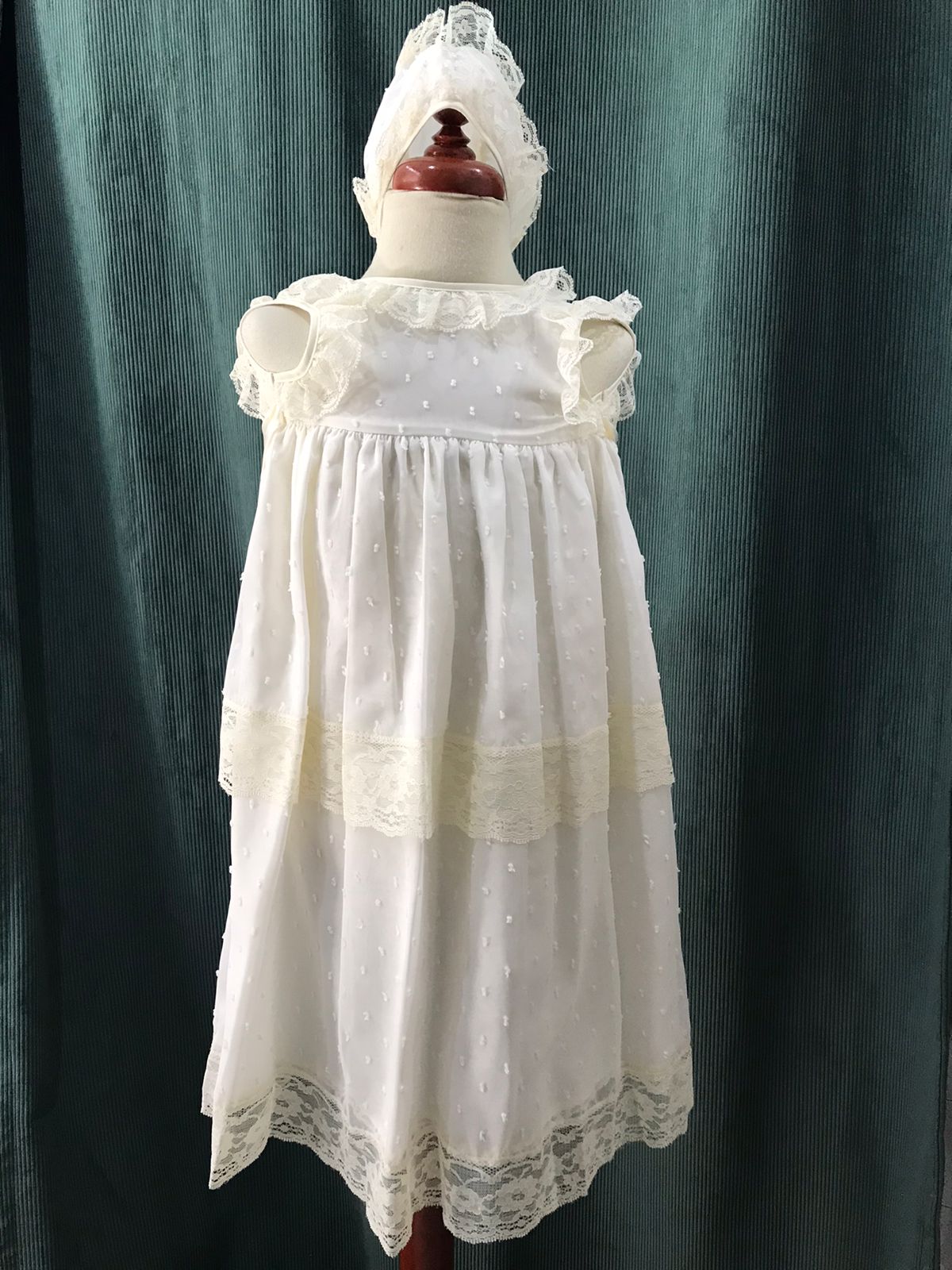 Ropón de Bautizo para Niña Lilus 23192 Talla 6 Meses