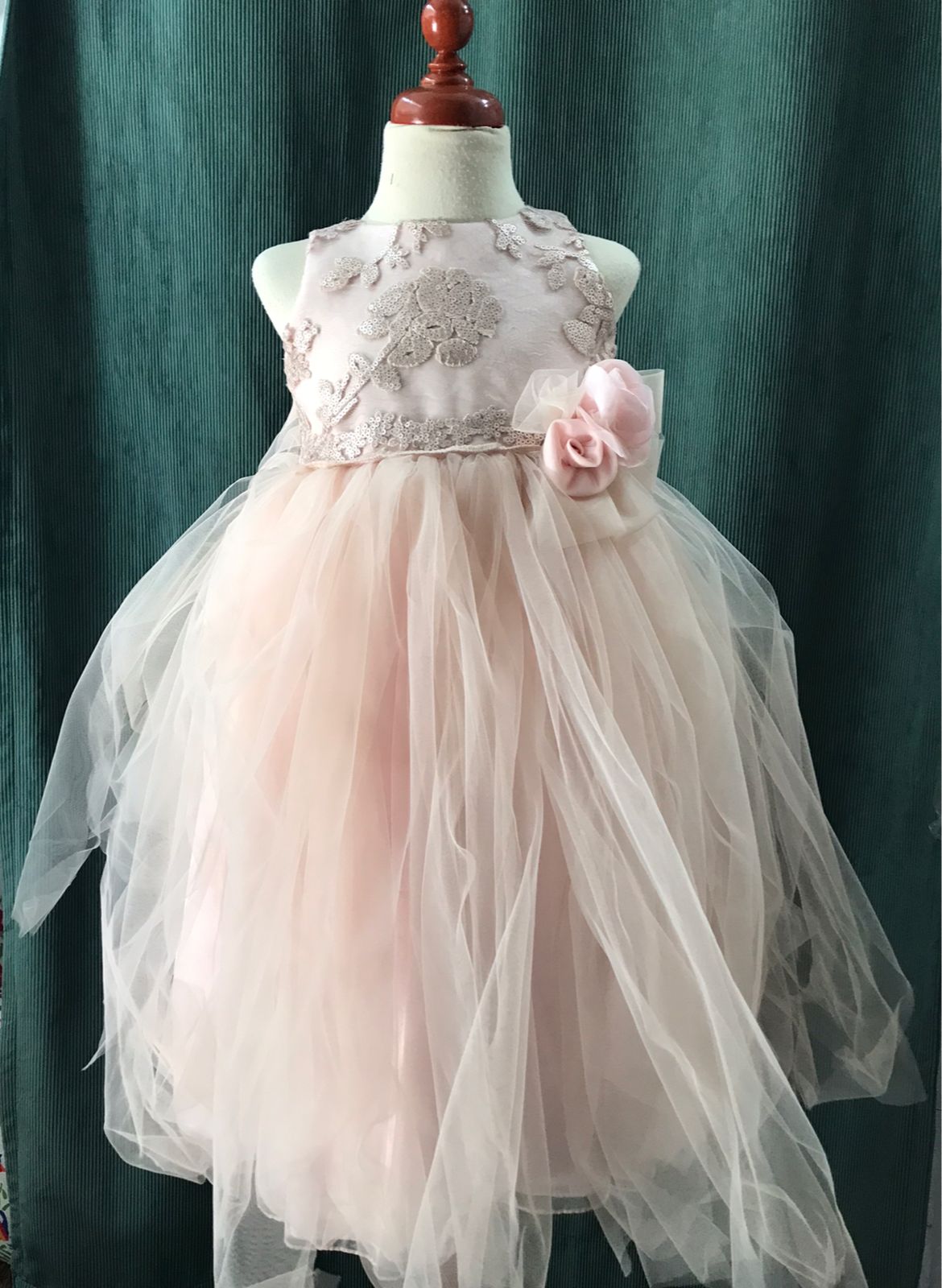 Vestido con Corona de Fiesta para Niñas 19-023 Talla 3