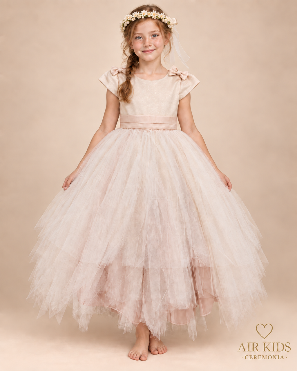 Vestido con Corona de Fiesta para Niña 23-026 Talla 6 Años