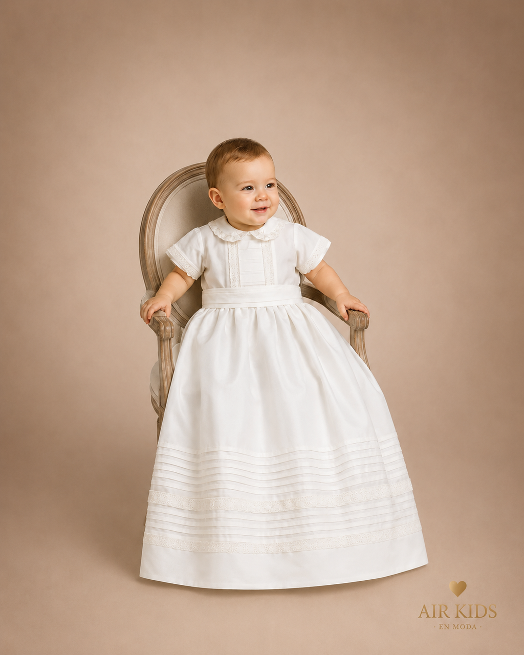 Ropon de niño desmontable seda tira bordada 26-456 Talla 24 meses