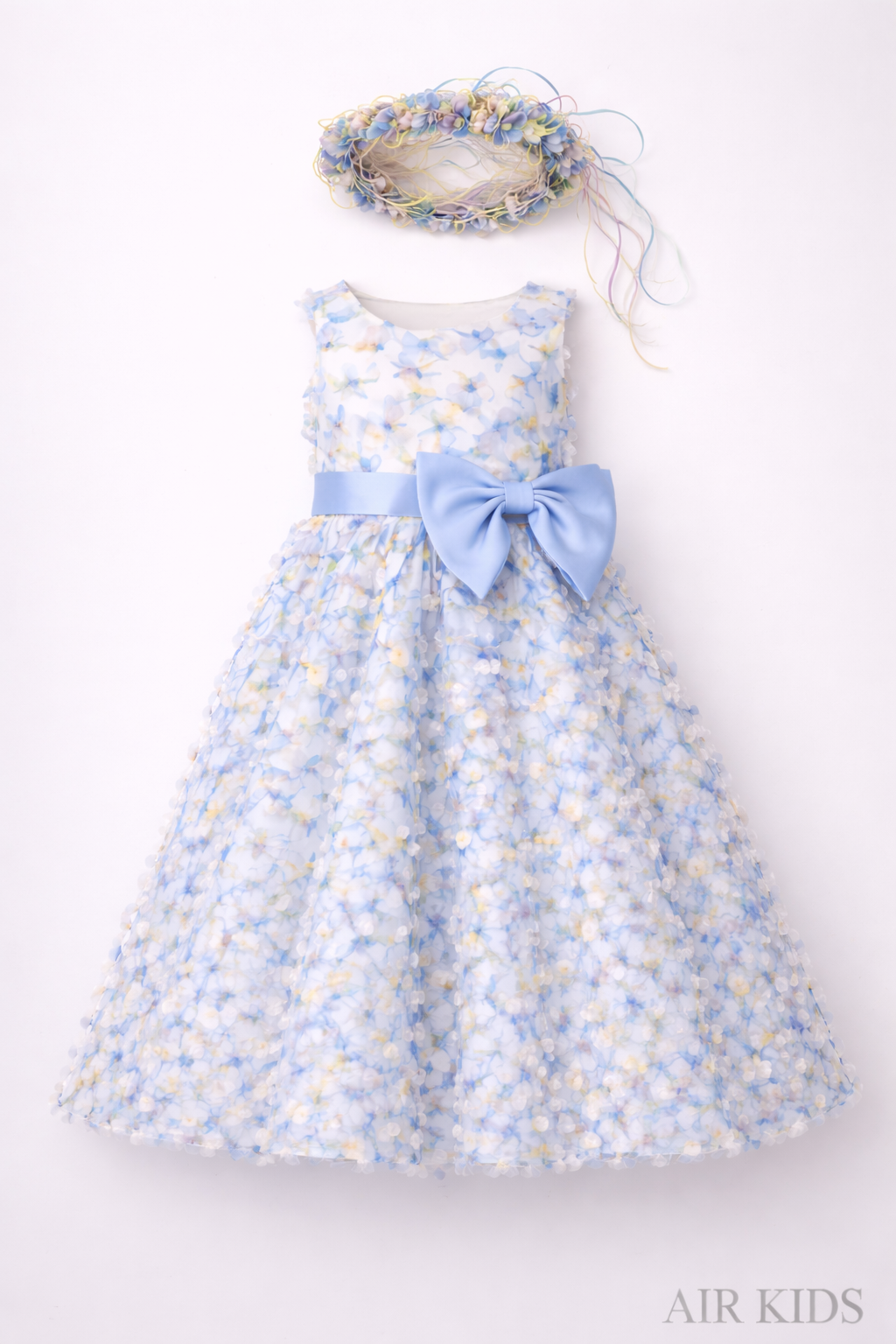 Vestido con Corona de Fiesta para Niña 24-029