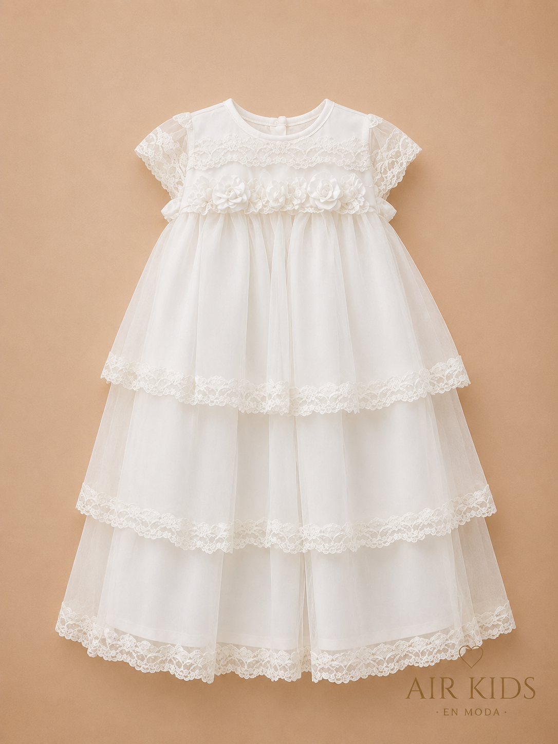 Ropón de Bautizo para Niña 18-959 Talla 18