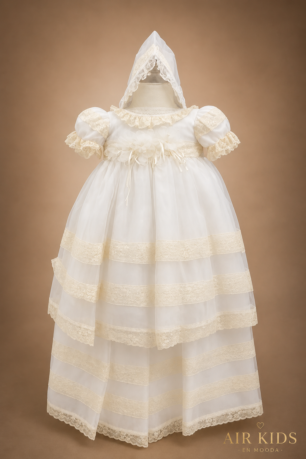 Ropón de Bautizo para Niña 08-733 Talla 12