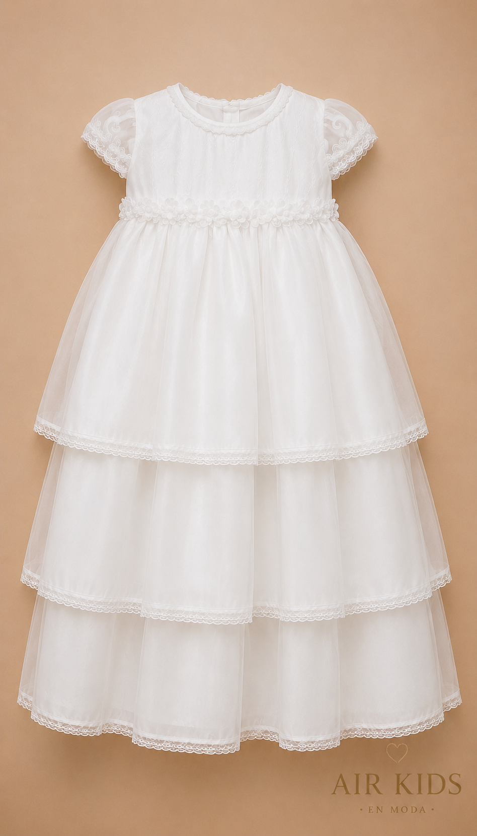 Ropon de Bautizo para Niña 18-465 Talla 18 Meses