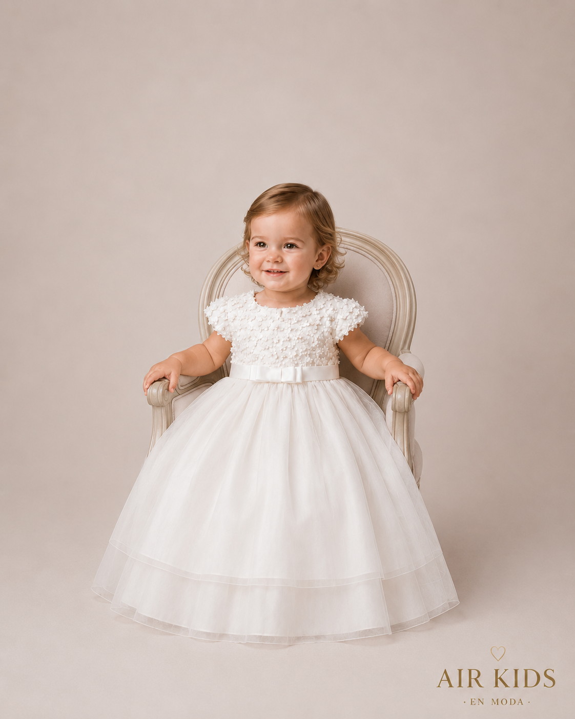Ropón de Bautizo para Niña 16-467 Talla 18