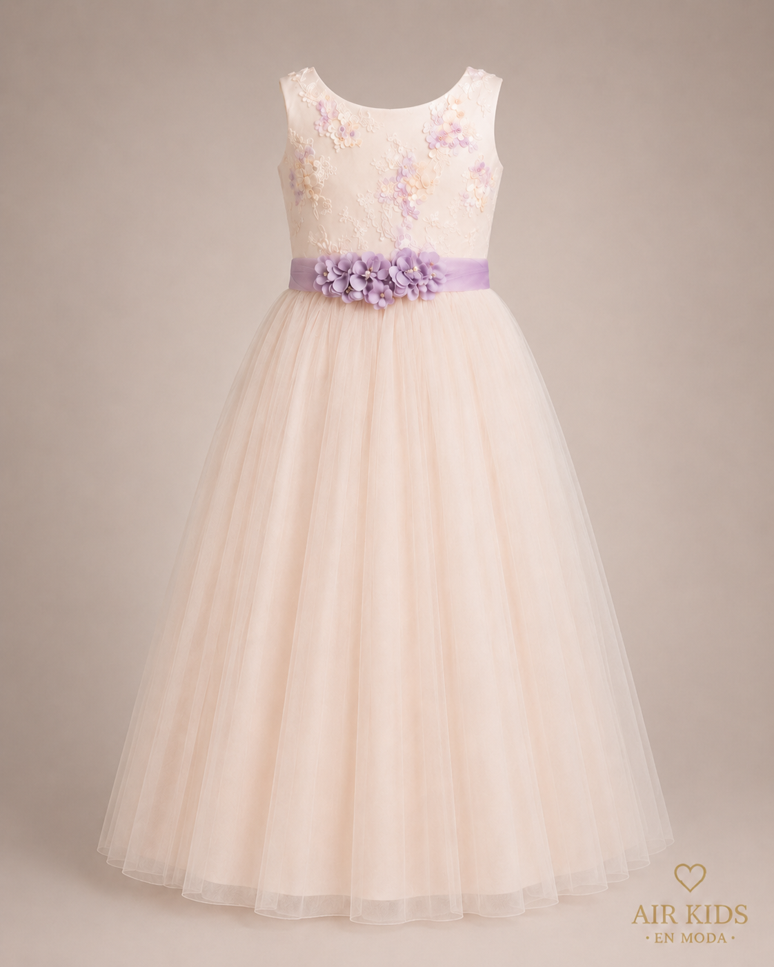 Vestido especial con corona 26-014 Talla 14 años