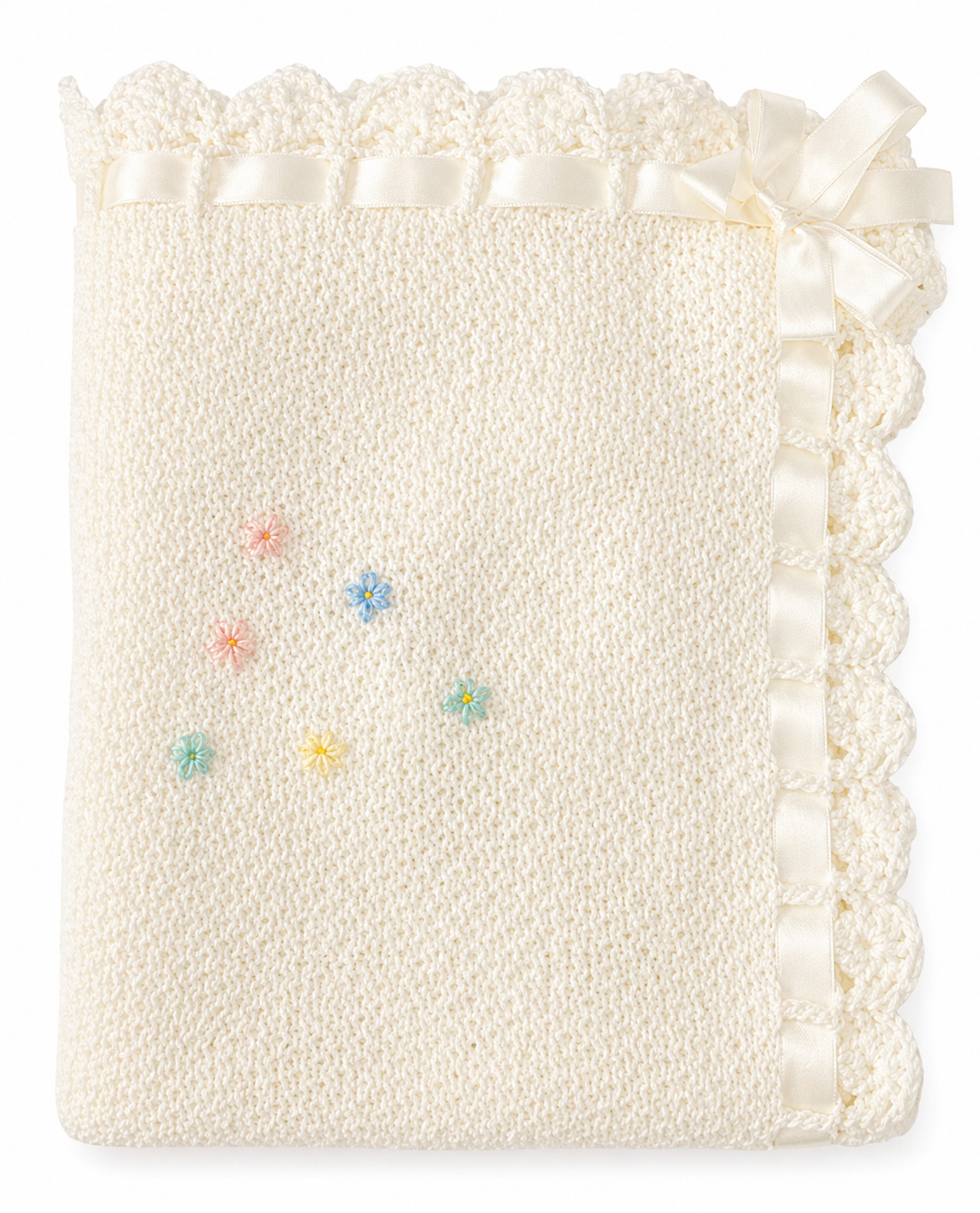 Sarape Tejido para Bautizo para niña 4002