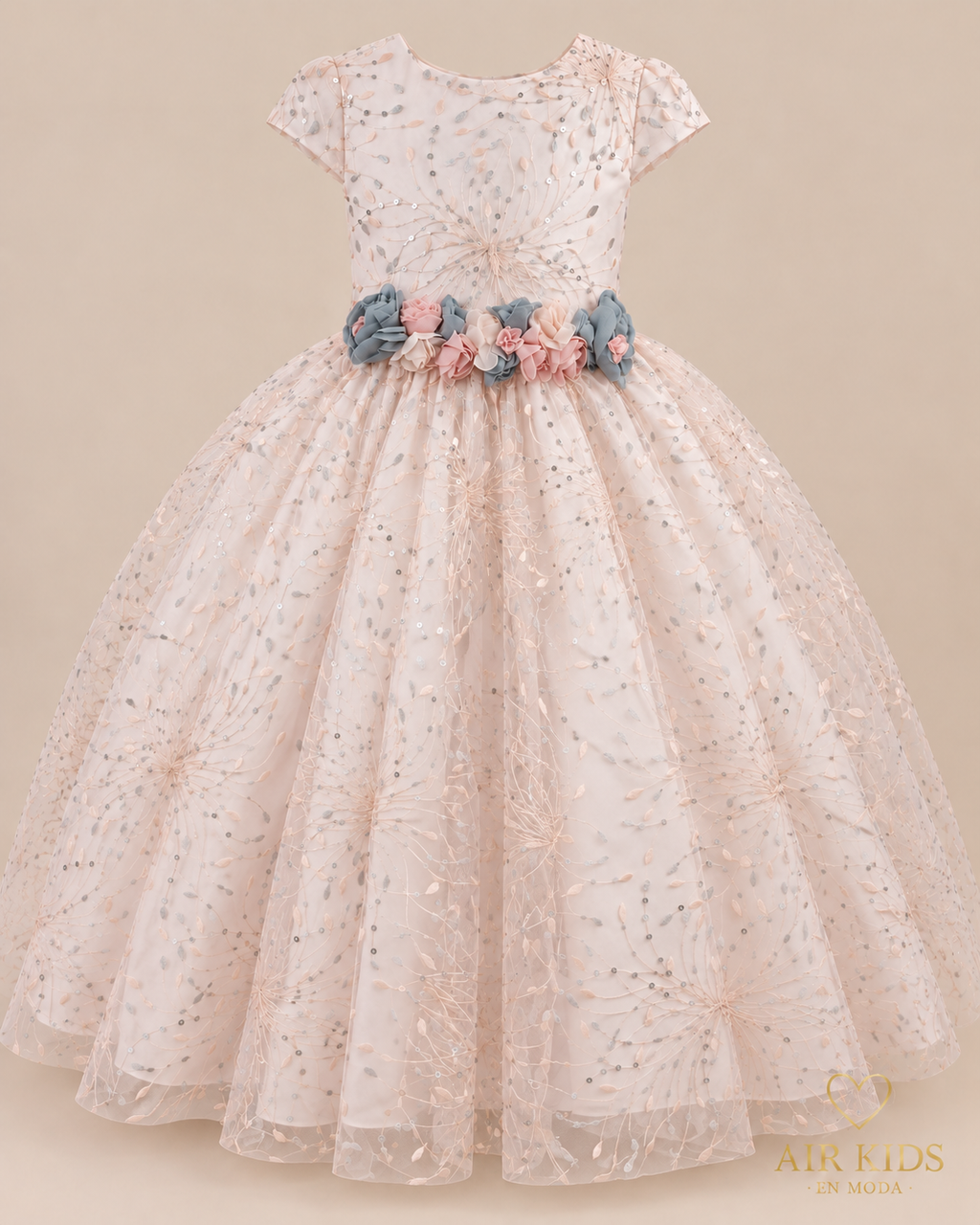 Vestido con Corona de Fiesta para Niña 24-004