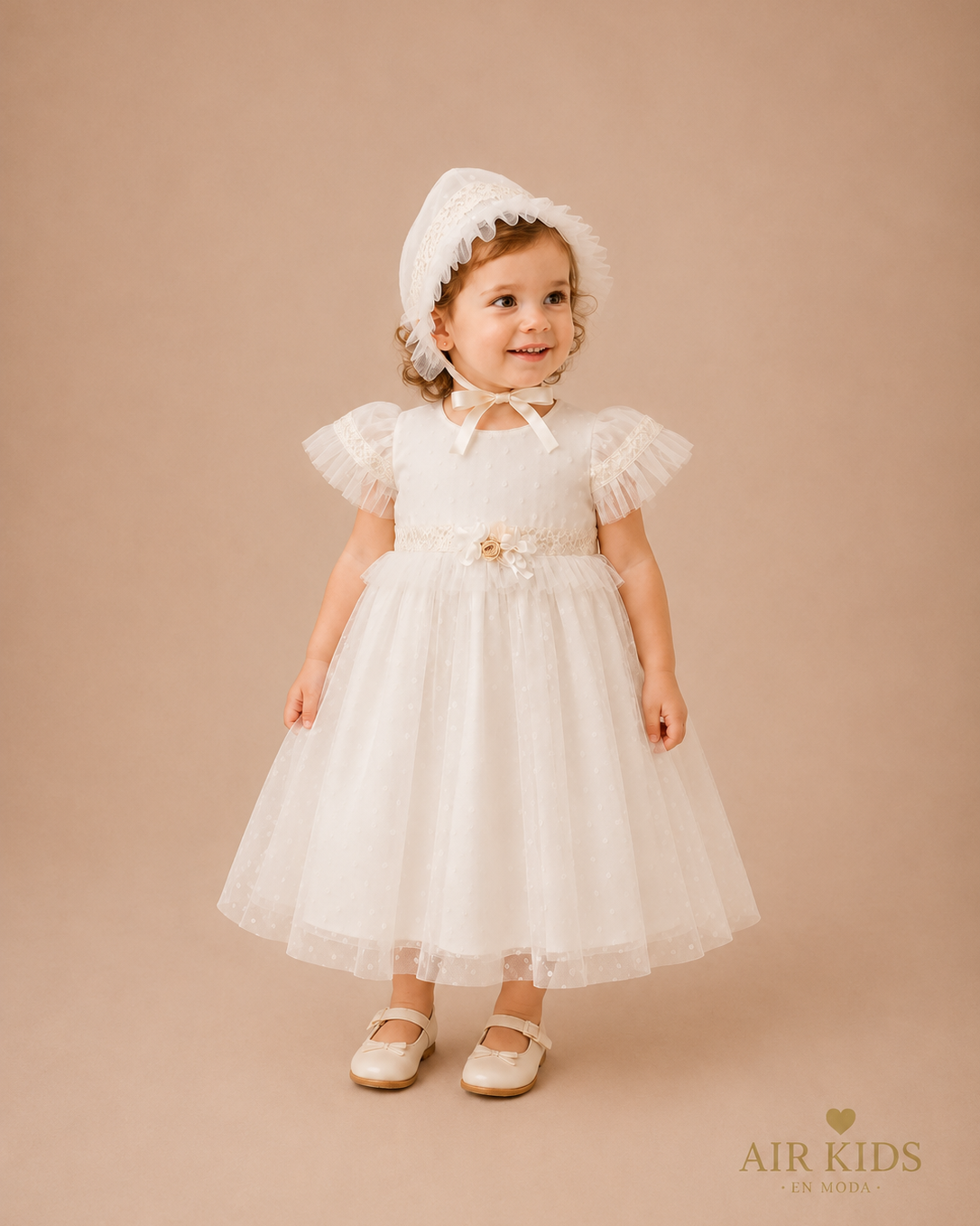 Bata de presentacion para Niña 22-716 Talla 2 Años