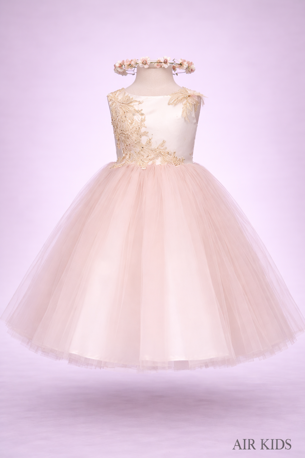 Vestido con Corona de Fiesta para Niña 24-010