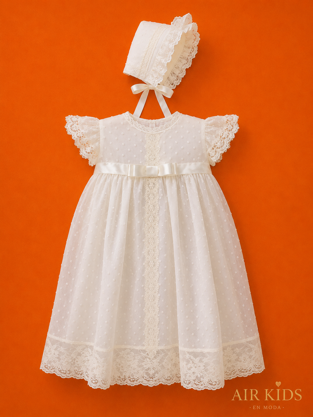 Ropón de Bautizo para Niña Lilus 23112 Talla 1 Año