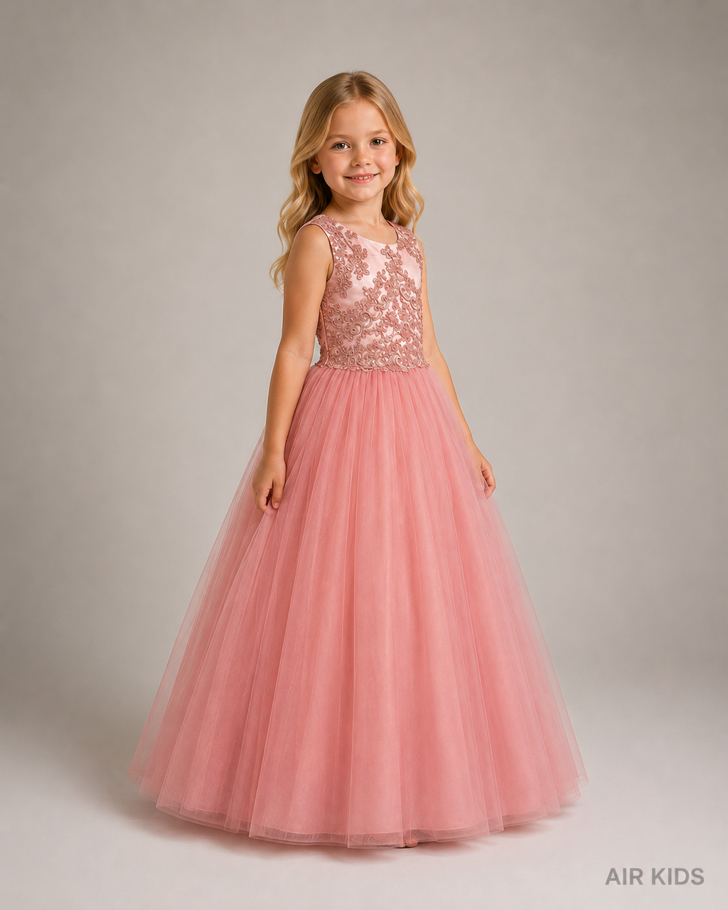 Vestido de Fiesta para Niña con corona 24-520 Talla 6 Años