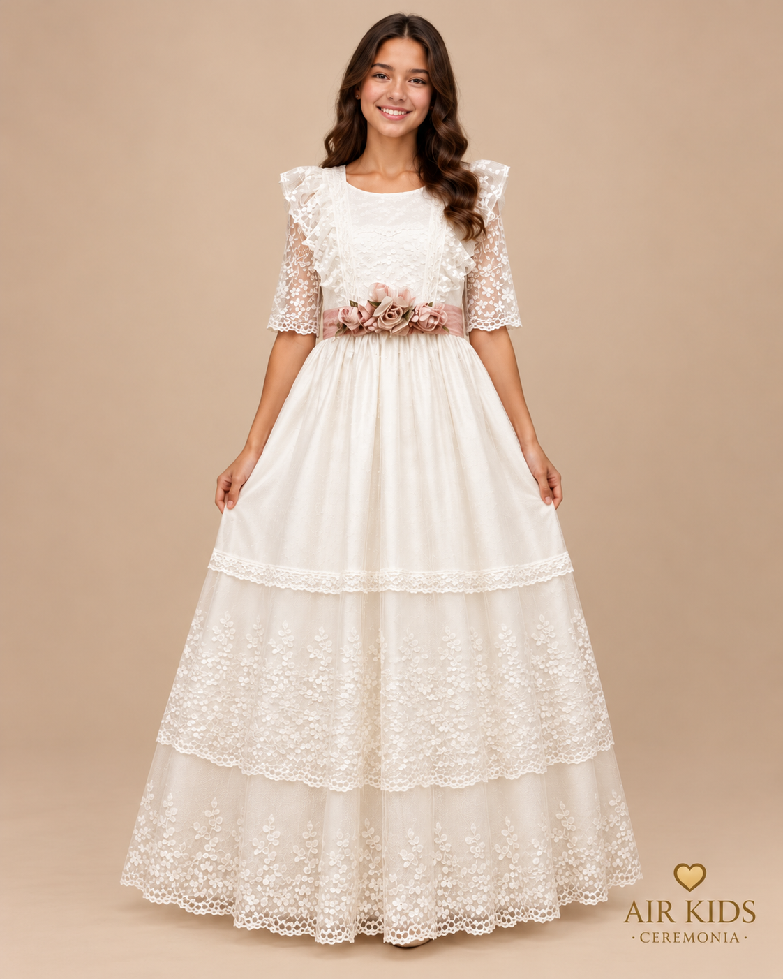 Vestido con Corona de Primera Comunion 24-903