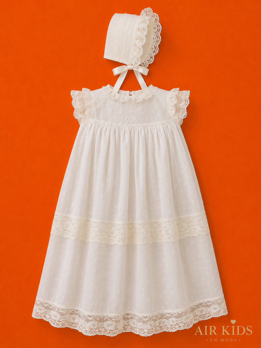 Ropón de Bautizo para Niña Lilus 23192 Talla 6 Meses