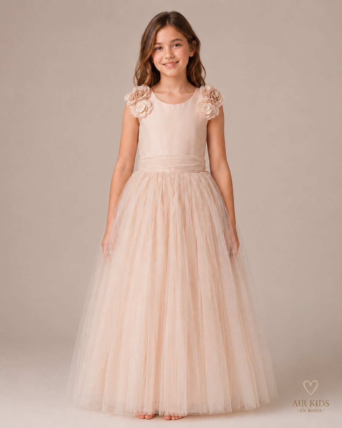 Vestido con Corona de Fiesta para Niña 24-505