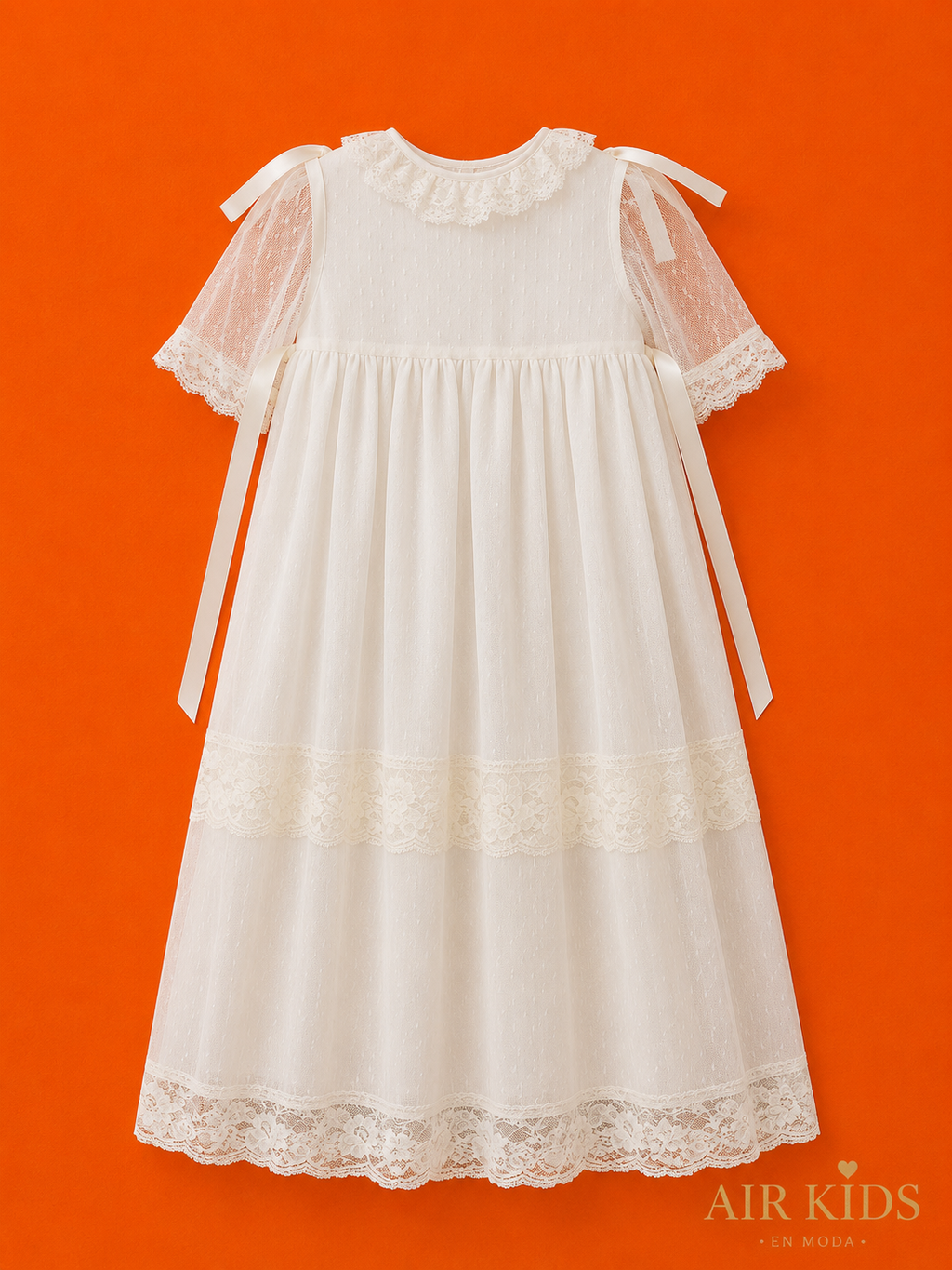 Ropón de Bautizo para Niña Lilus 23199 Talla 18 Meses