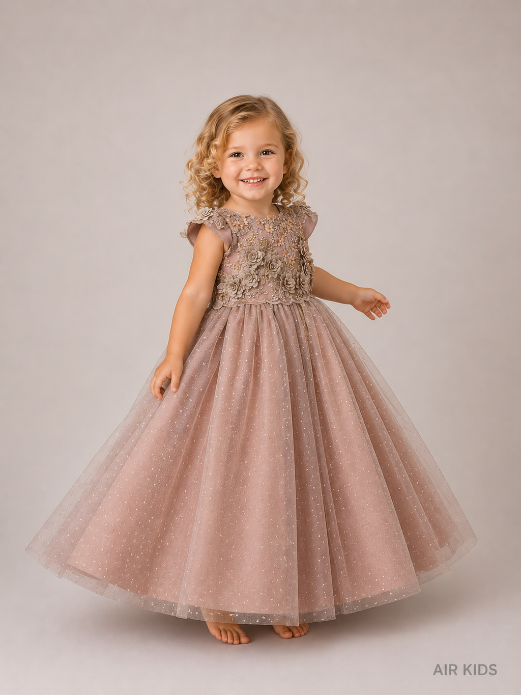 Vestido de Fiesta para Niñas 19-513 Talla 3 Años