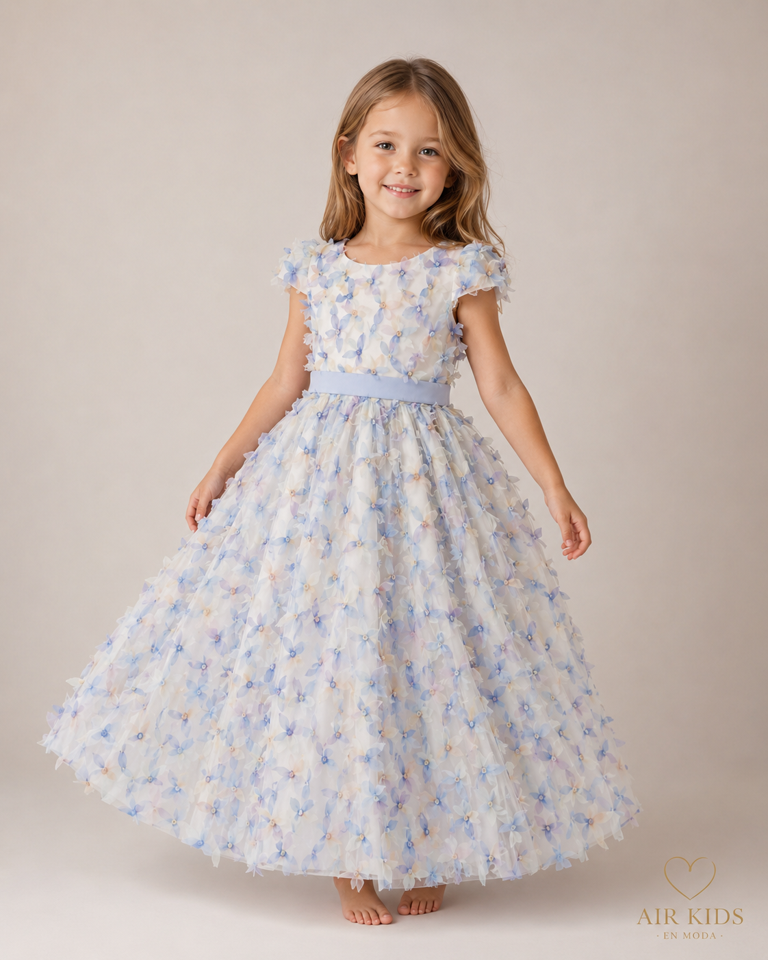 Vestido con Corona de Fiesta para Niña 24-029