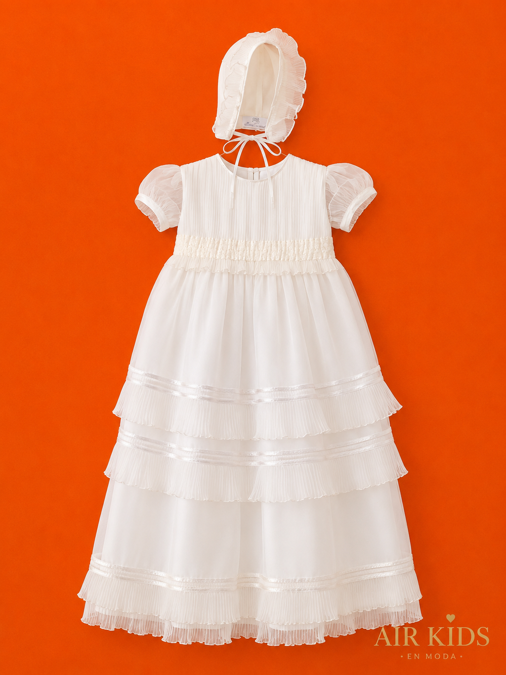 Ropón de Bautizo para Niña Maria Guajardo 00273 Talla 1 Año