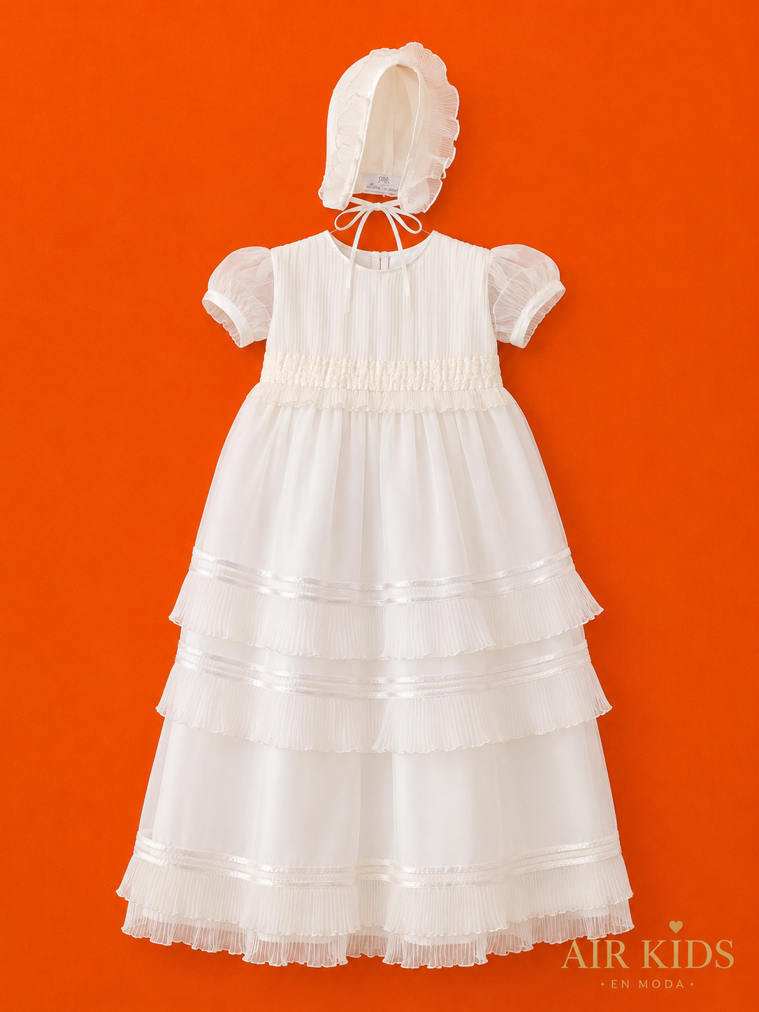 Ropón de Bautizo para Niña Maria Guajardo 00273 Talla 1 Año