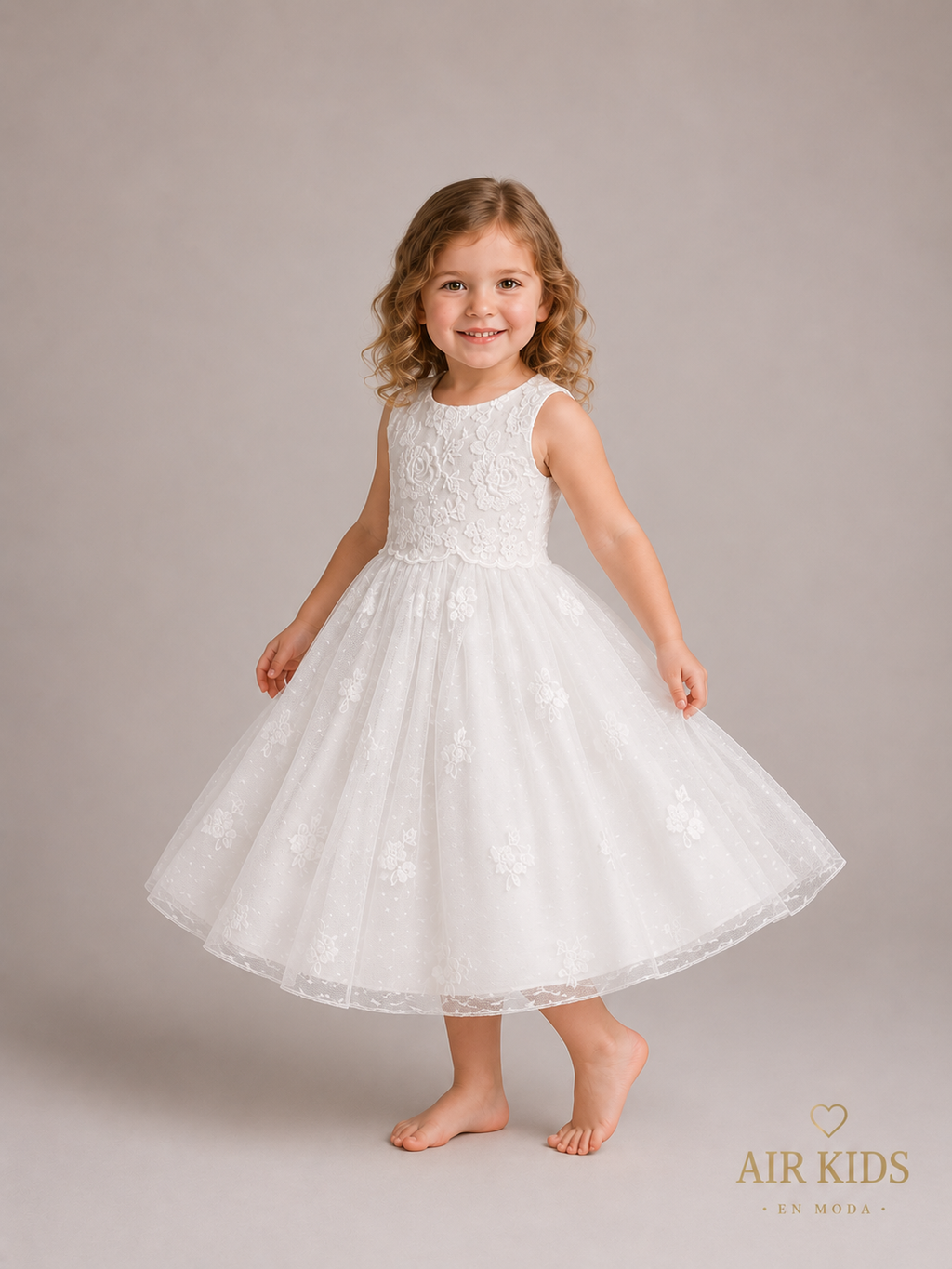 Vestido de Ceremonia para Niñas 20-027 Talla 3 años
