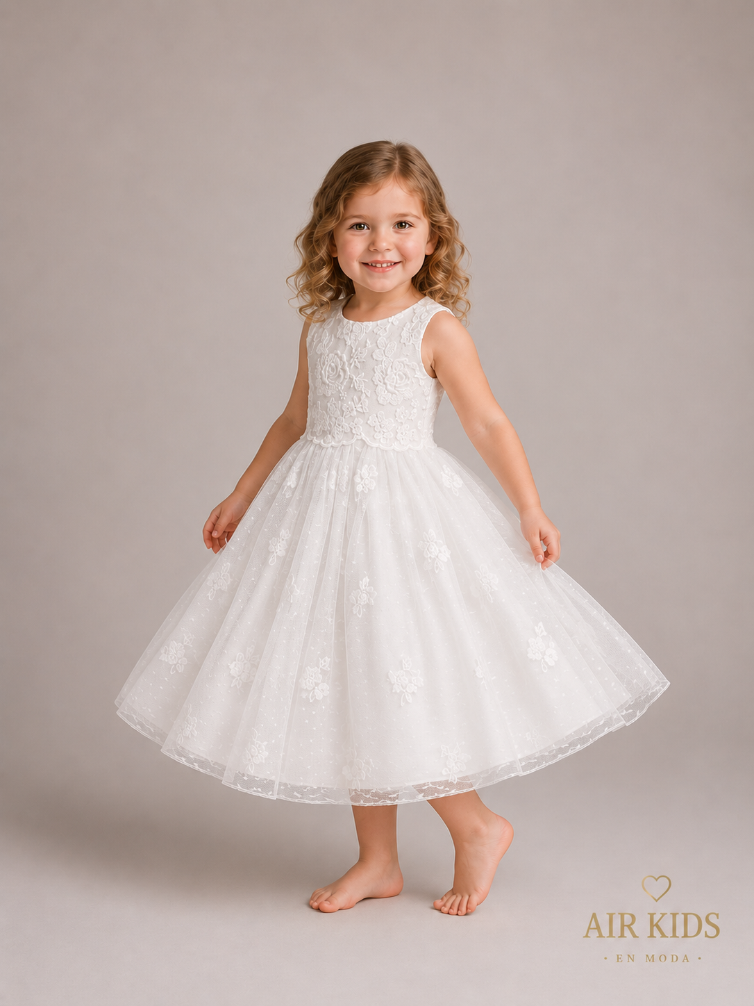 Vestido de Ceremonia para Niñas 20-027 Talla 3 años