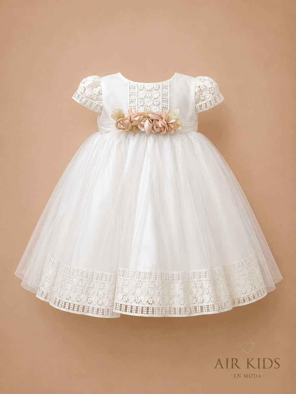 Ropon de Bautizo para Niña 23-116 Talla 3 años