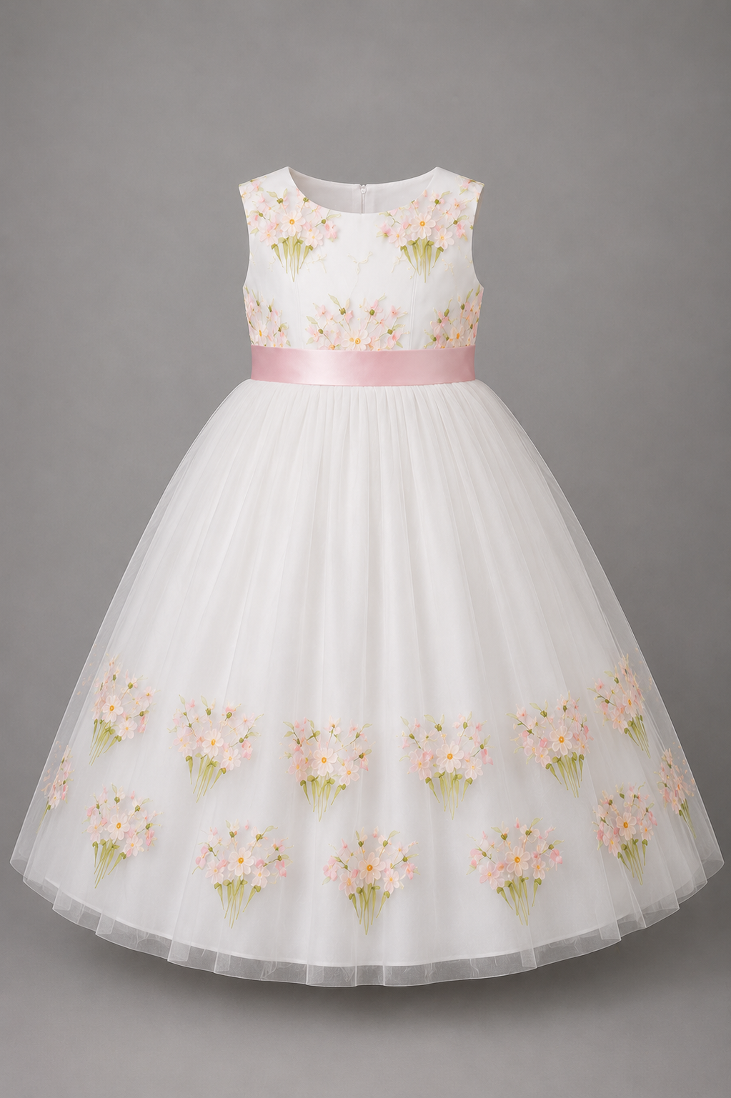Vestido de Fiesta para Niña con Corona 24-032