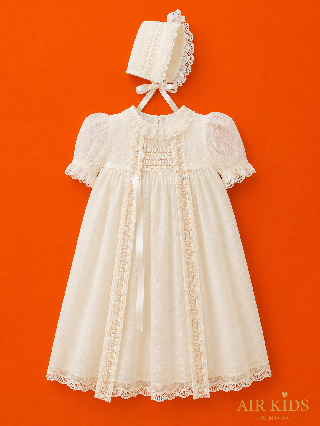 Ropón de Bautizo para Niña Lilus 23182 Talla 1 Año