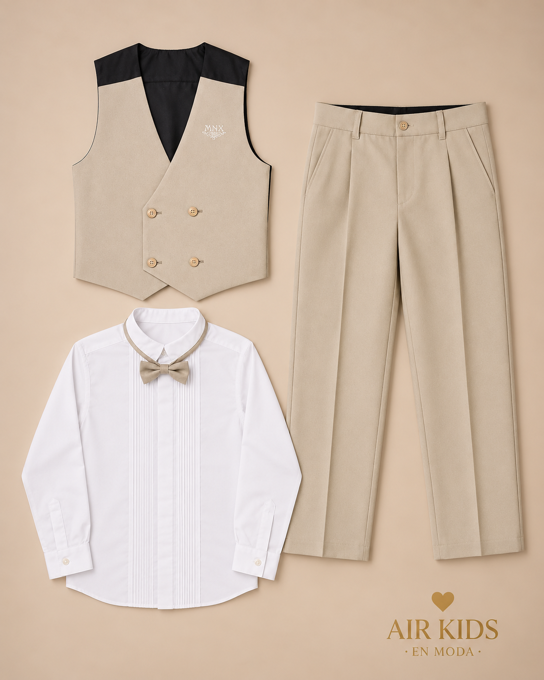 Traje de 3pza para Niño MNX 3911 Talla 10 Años