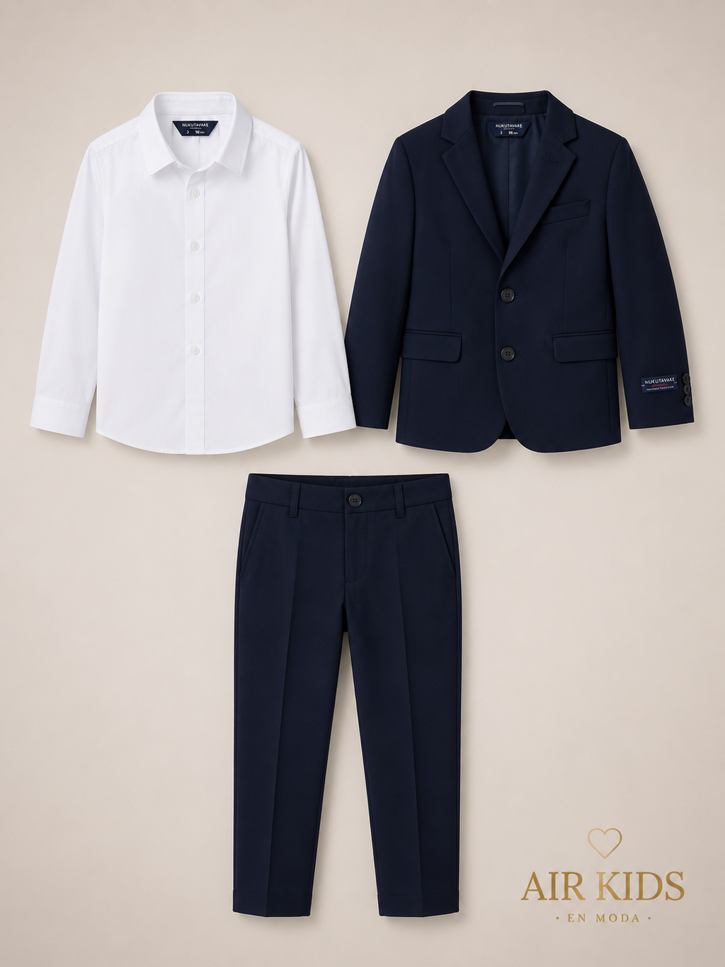 Traje de 3pza para Niño Zilerys 2248/MNO Talla 12 Años